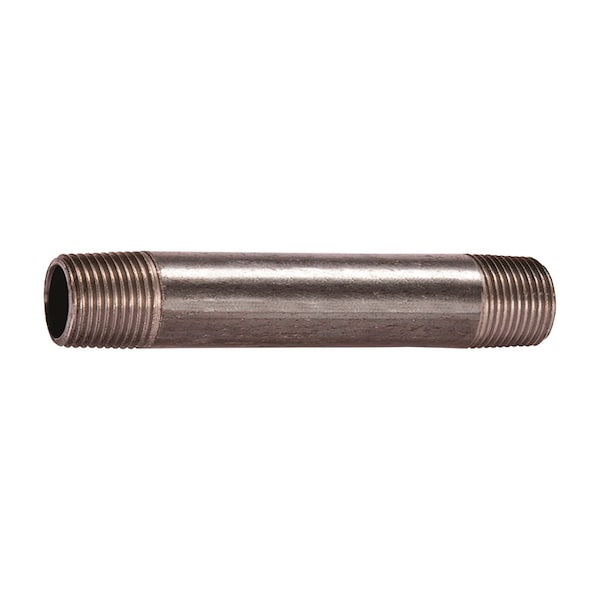 STZ Industries 3 in. MIP each X 3 in. D MIP Black Steel 8 in. L Nipple